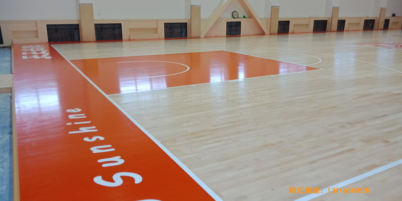北方温泉会议中心篮球馆运动地板铺设案例4